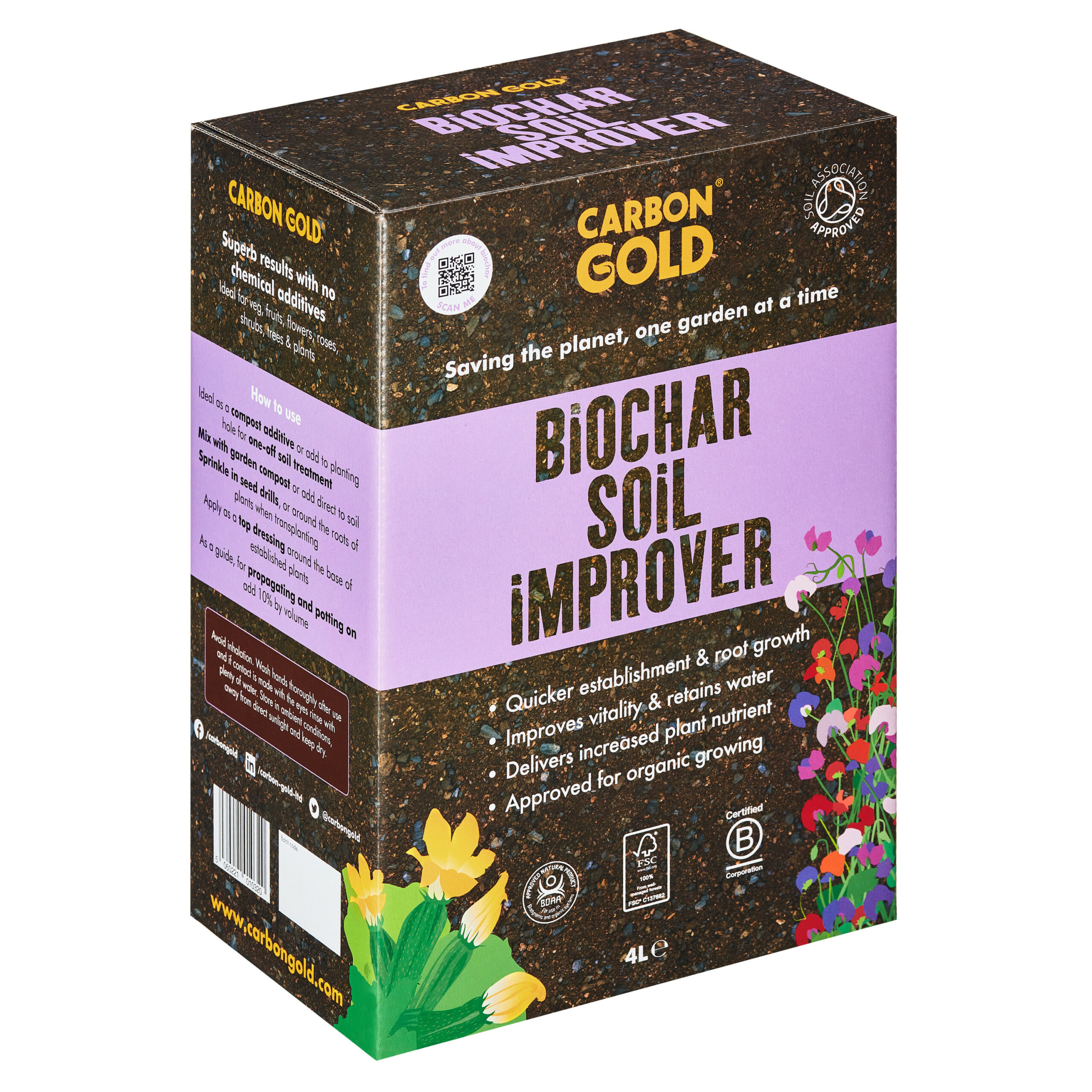 For Fruits BioChar 10lb Organic Soil Amendment and Fertilizer Vegetables /& Herbs and All Gardens!