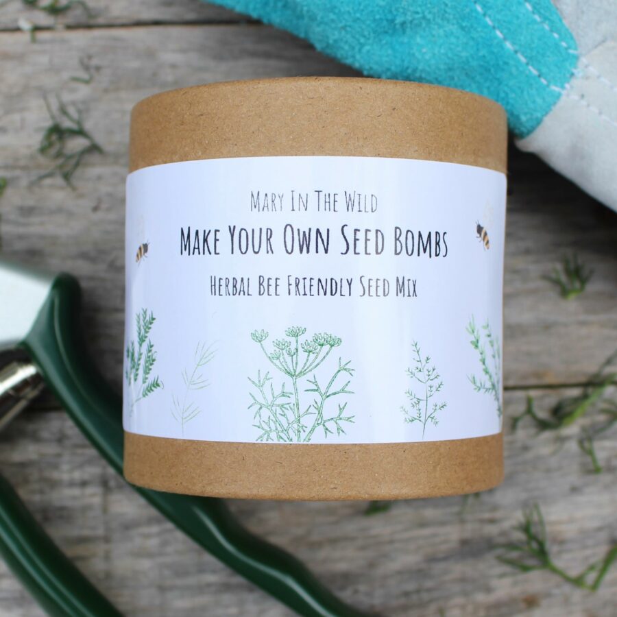 Make Your Own Herbal Bee Seed Bombs Kit Carbon Gold